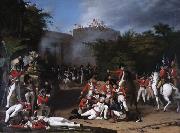 Robert Home The Death of Colonel Moorhouse at the Storming of the Pettah Gate of Bangalore Spain oil painting reproduction